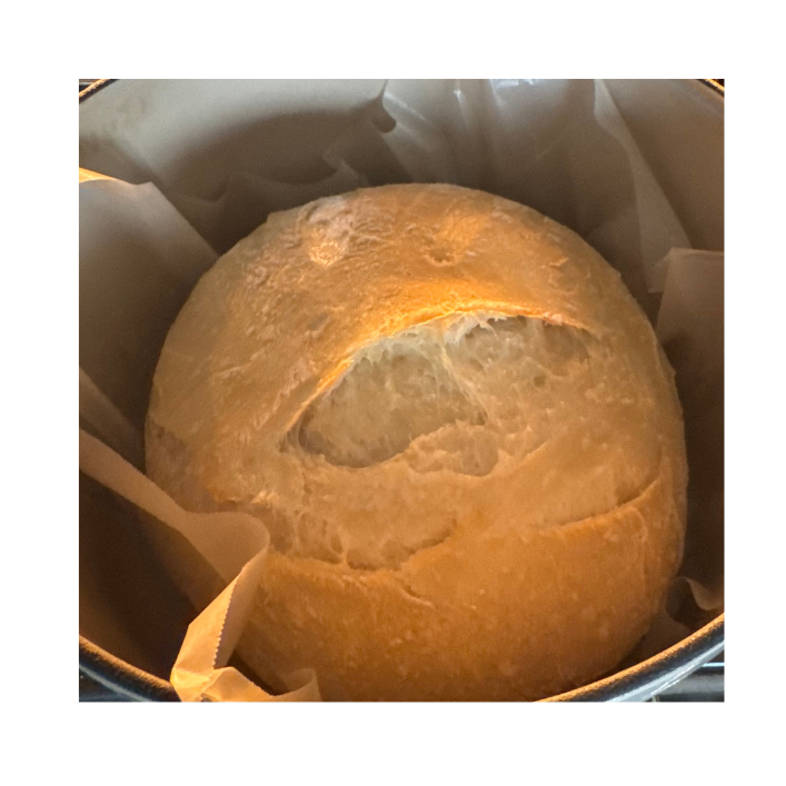 This image captures a fresh baked Artisan Bread.